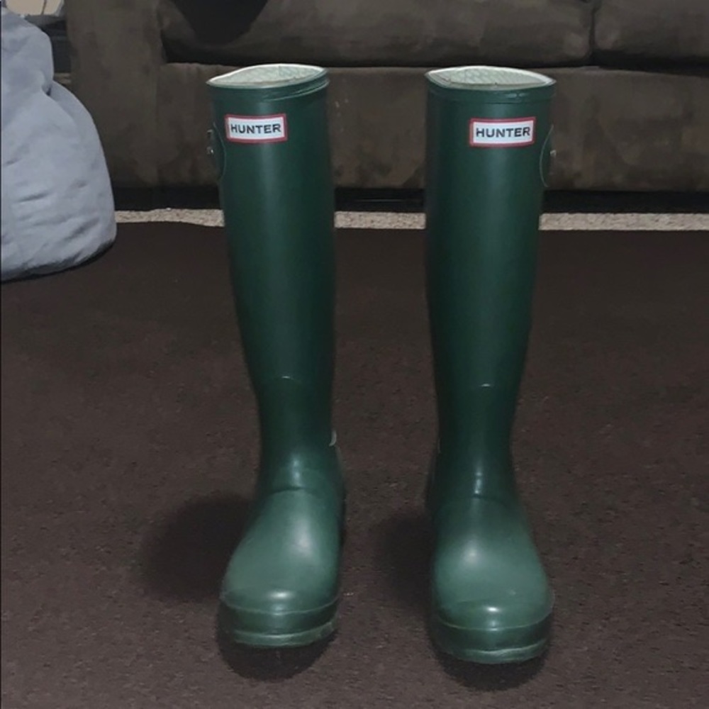 Green hunter boots
